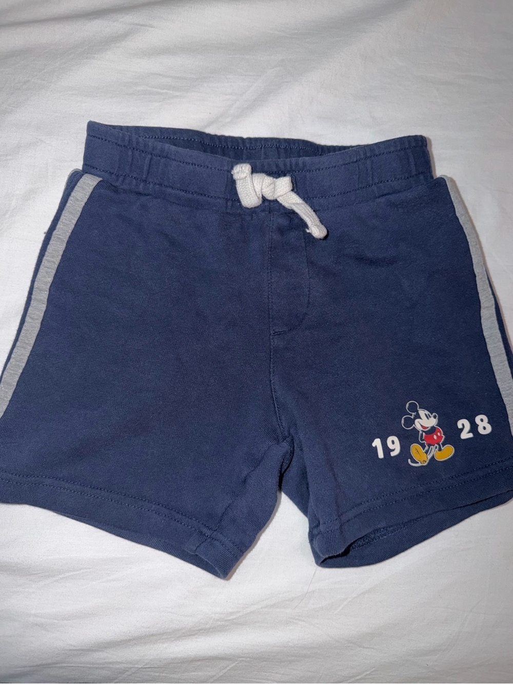 Disney Mickey Mouse 1928 Blue Sweat Shorts Kids XS